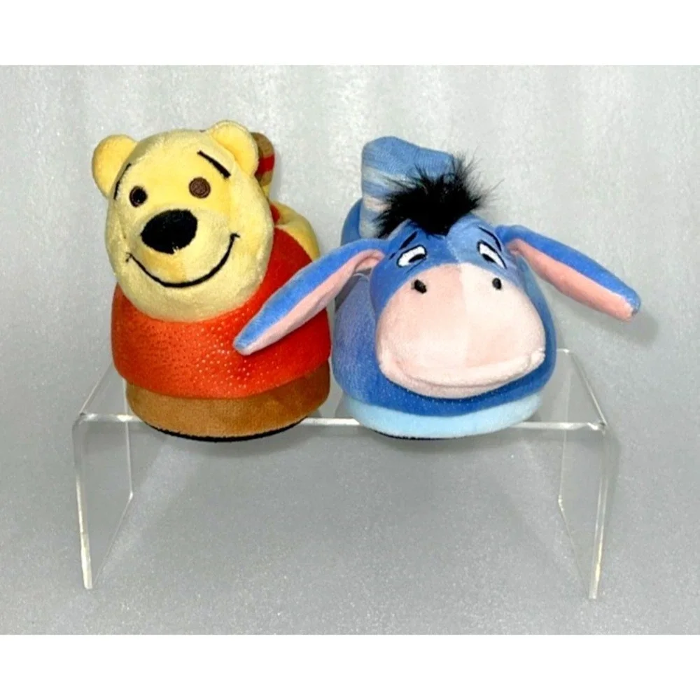 Disney Winnie The Pooh &‎ Eeyore Character Slippers Toddler Size 7/8 NEW